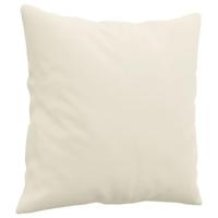 4-delige Loungeset met kussens fluweel crèmekleurig - thumbnail