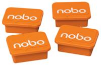 Nobo magneten, whiteboard, oranje, pak van 4 stuks - thumbnail