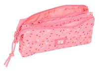 Pennenetui met 3 vakken Moos Passion Multicolour 22 x 12 x 3 cm - thumbnail