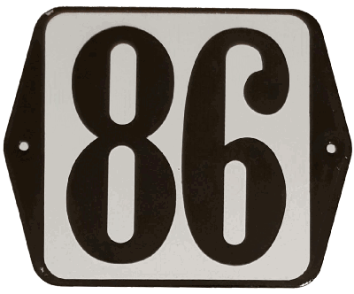 Huisnummer naambordje standaard 15x12 cm nummer 86 - Warentuin mix Huisnummer naambordje standaard 15x12 cm nummer 86 - Warentuin mix
