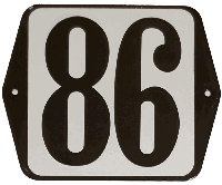 Huisnummer naambordje standaard 15x12 cm nummer 86 - Warentuin mix - thumbnail