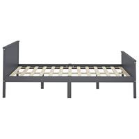 Bedframe massief grenenhout grijs 160x200 cm - thumbnail