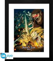 Attack on Titan Framed Print - S4 Key Art 3 - thumbnail