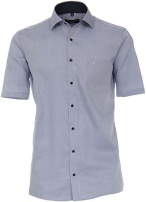Casa Moda Heren Overhemd Blauw Oxford Korte Mouwen Comfort Fit
