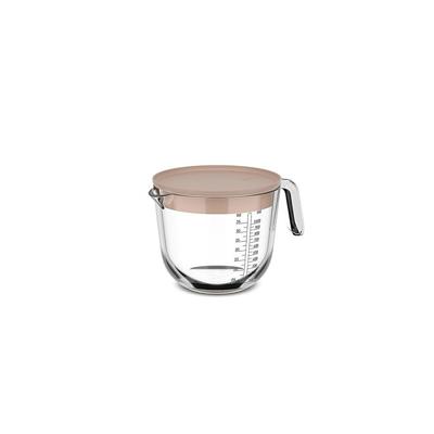 Mepal Glas Maatbeker 1l Met Deksel Chalk