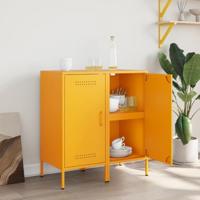 Dressoirs 2 st 36x39x79 cm staal mosterdgeel - thumbnail