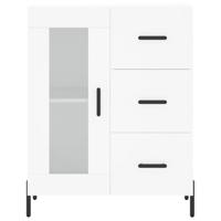 Dressoir 69,5x34x90 cm bewerkt hout wit - thumbnail