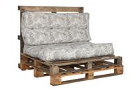 Kussen DKD Home Decor Voor op de grond Grijs Lichtbruin Aluminium Blad van een plant 120 x 80 x 16 cm - thumbnail