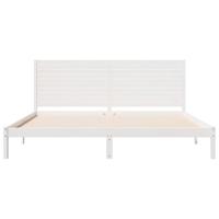 Bedframe extra lang zonder matras massief hout wit 200x220 cm - thumbnail