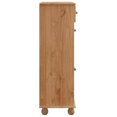VidaXL Schoenenkast askim bruin 85 x 35 x 108 cm massief grenenhout