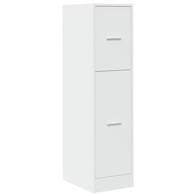 Apothekerskast 30x41x118 cm bewerkt hout wit - thumbnail