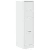 Apothekerskast 30x41x118 cm bewerkt hout wit - thumbnail