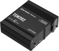 Teltonika TSW202 Managed L2 Gigabit Ethernet (10/100/1000) Power over Ethernet (PoE) Aluminium, Blau - thumbnail