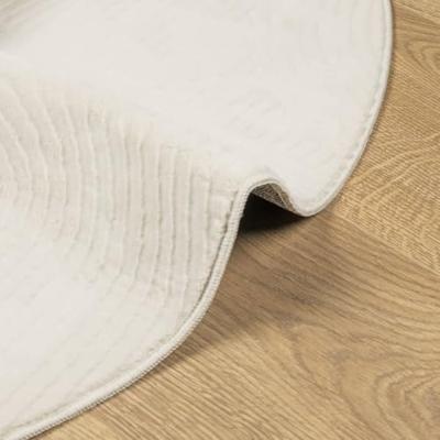 VidaXL Vloerkleed iza laagpolig scandinavisch ø 100 cm crèmekleurig