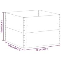 Verhoogde plantenbak 98 x 100 x 68 cm Gegalvaniseerd staal - thumbnail