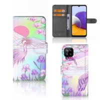 Samsung Galaxy A22 4G | M22 | Telefoonhoesje | Met pasjeshouder | Bird - thumbnail