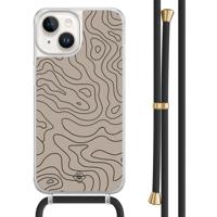iPhone 14 hoesje met zwart koord - Abstract lines - thumbnail