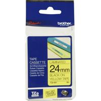 Brother TZe tape voor P-Touch 24 mm, zwart op geel - thumbnail