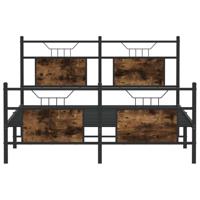 Bedframe zonder matras hout gerookt eikenkleurig 140x200 cm - thumbnail