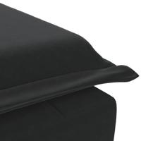 Massage chaise longue met bolster fluweel zwart - thumbnail