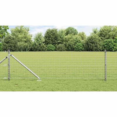 VidaXL Hek met paal zilver 0,4 x 10 m staal