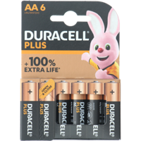 Duracell Alka Plus AA-batterijen set 6-delig - thumbnail