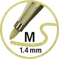Viltstift STABILO Pen 68/805 medium metallic zilver - thumbnail