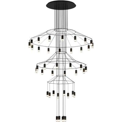 Vibia - Wireflow Chandelier 0378 hanglamp Zwart