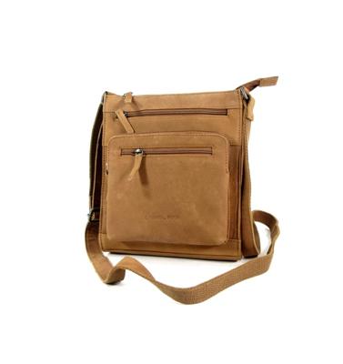 VISTA 5 vaks leren damestas schoudertas cognac VISTA 5 vaks leren damestas schoudertas cognac