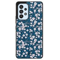 Samsung Galaxy A33 hoesje - Bloemen blauw - thumbnail
