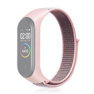 Nylon Geweven Bandje Xiaomi Mi Band 3 / 4 / 5 / 6 / 7 - Roze - thumbnail