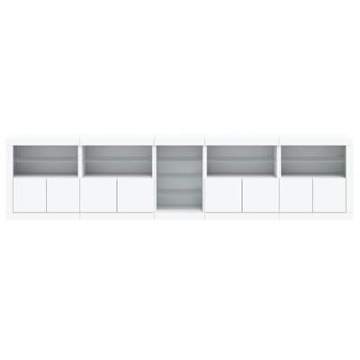 Dressoir met LED-verlichting 283x37x67 cm wit