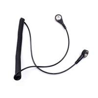 Quadrios ESD-aardingskabel 1.80 m Drukknop 10 mm, Drukknop 4 mm - thumbnail
