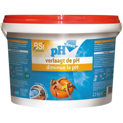 Ph down poeder 2,5 kg Zwembadonderhoud BSI - Bsi