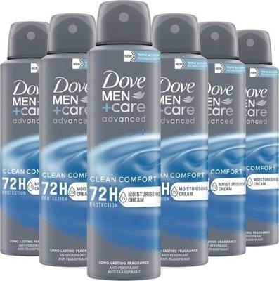 Dove Dove Men + Care Clean Comfort Deodorant Spray Voordeelverpakking - 6x150 ml