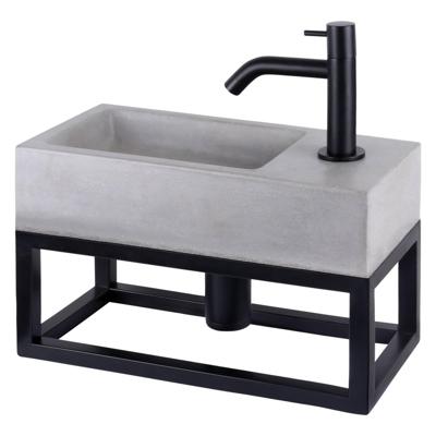 Fonteinset Differnz Jukon Rechts 38.5x18.5x18 cm Met Handdoekrek Beton Donker Grijs Differnz Fonteinset Differnz Jukon Rechts 38.5x18.5x18 cm Met Handdoekrek Beton Donker Grijs Differnz