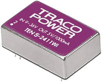 TracoPower TEN 5-2423WI DC/DC-converter, print 24 V/DC 15 V/DC, -15 V/DC 250 mA 5 W Aantal uitgangen: 2 x Inhoud 1 stuk(s) TracoPower TEN 5-2423WI DC/DC-converter, print 24 V/DC 15 V/DC, -15 V/DC 250 mA 5 W Aantal uitgangen: 2 x Inhoud 1 stuk(s)