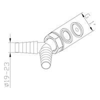 Xavax Y-Connector voor Afvoerslangen met Dichting 1'' - thumbnail