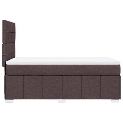 Boxspring met matras stof donkerbruin 90x200 cm - thumbnail