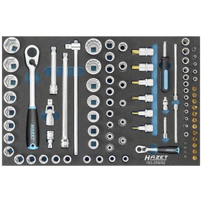 HAZET Dopsleutelset 163-258/92 - 92-delig - 1 x 5,5 - 3 … 32 - E4 - E20 - PH1 - PH2 - T6 - T60