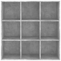 Boekenkast 98x30x98 cm spaanplaat betongrijs - thumbnail