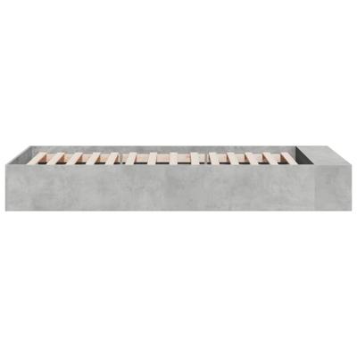 Bedframe bewerkt hout betongrijs 90x190 cm - thumbnail