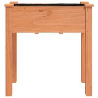 Plantenbak met voering 71x37x76 cm massief vurenhout bruin - thumbnail