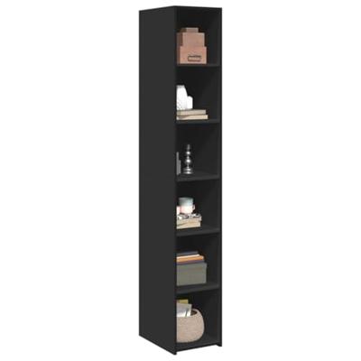Hoge kast 30x41x185 cm bewerkt hout zwart