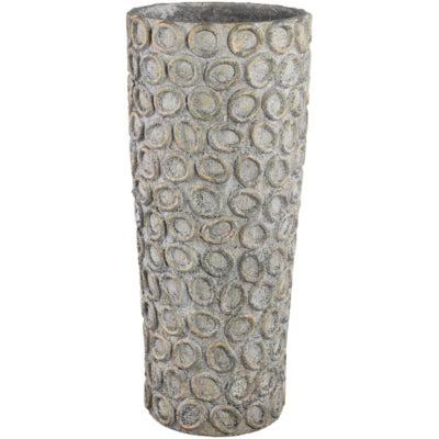 PTMD cementpot met cirkels ginte xl 70 cm | 2 stuks