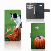 Microsoft Lumia 640 Telefoonhoesje met Pasjes Kitten - thumbnail