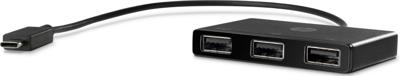 HP Inc. HP USB-C to USB-A - Hub - 3 x SuperSpeed USB 3.0 Z6A00AA USB-hub 3 poorten USB-A USB 3.2 Gen1 5 GBit/s Met USB-C stekker Zwart HP Inc. HP USB-C to USB-A - Hub - 3 x SuperSpeed USB 3.0 Z6A00AA USB-hub 3 poorten USB-A USB 3.2 Gen1 5 GBit/s Met USB-C stekker Zwart