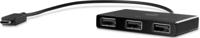HP Inc. HP USB-C to USB-A - Hub - 3 x SuperSpeed USB 3.0 Z6A00AA USB-hub 3 poorten USB-A USB 3.2 Gen1 5 GBit/s Met USB-C stekker Zwart - thumbnail