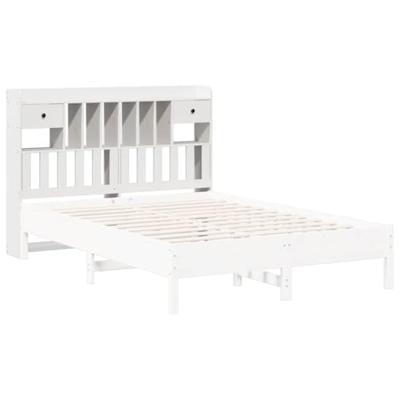 Hoofdbord met opbergruimte 150 cm massief grenenhout wit