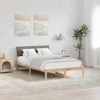 Bedframe Bruin en taupe 120 x 200 cm Massief grenenhout - thumbnail